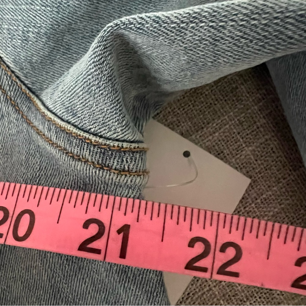 Bardot Stretch Denim button down shirt Ladies size 8 large Blue medium wash - Picture 7 of 9